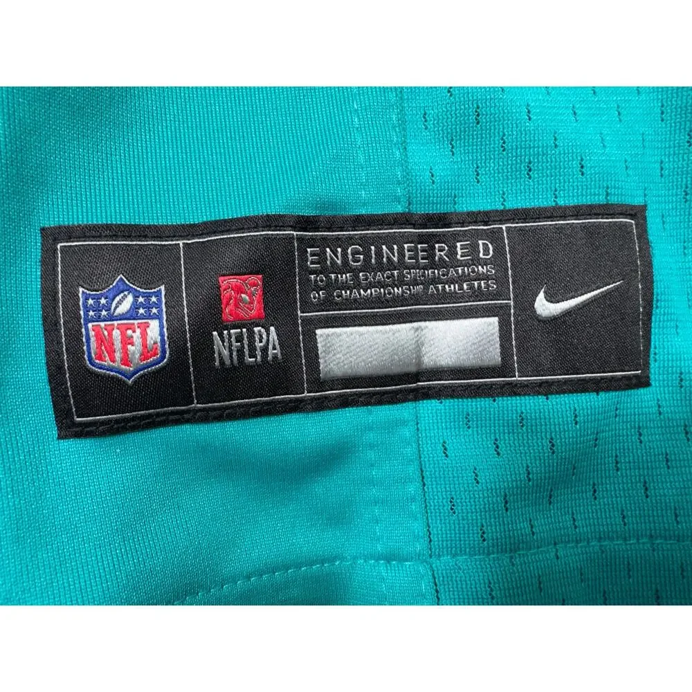 Nike Miami Dolphins 47 Jersey Sz XL NFL Teal Orange V Neck Football Sportswear